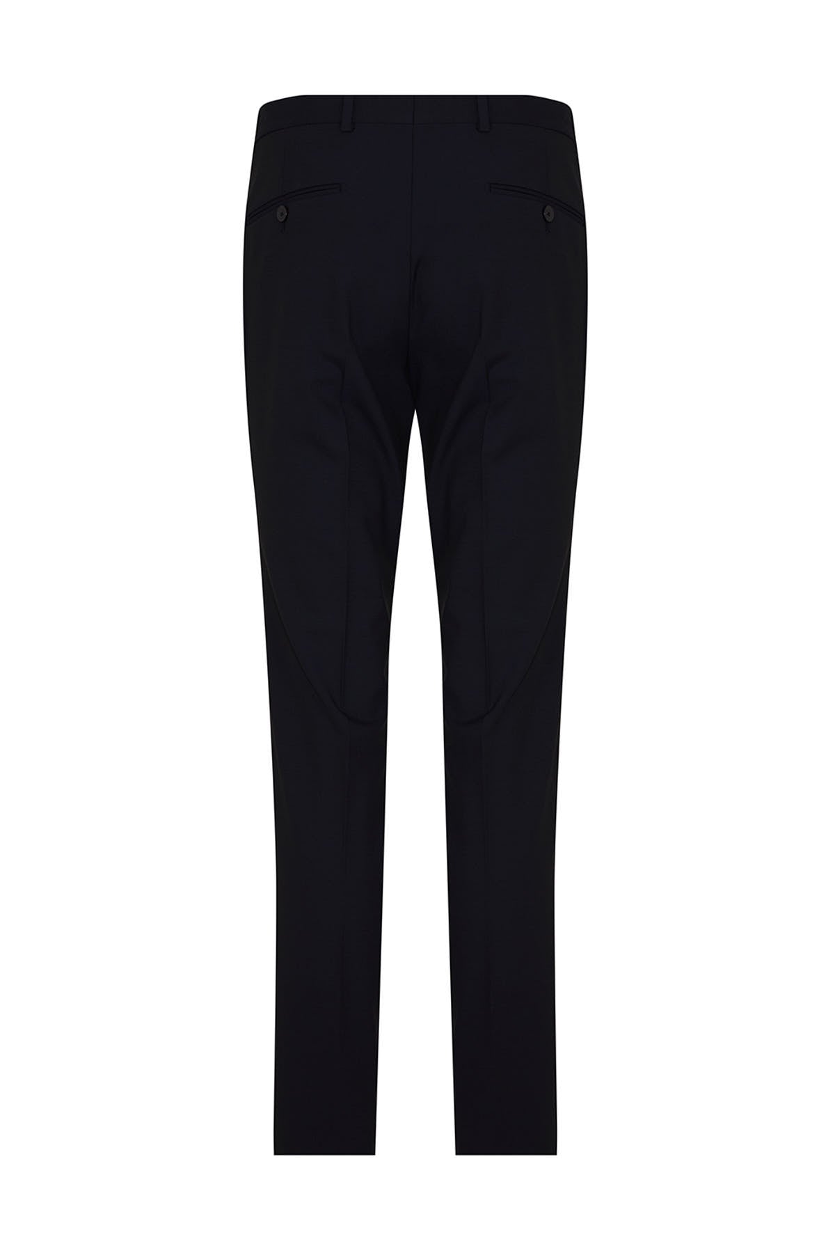 Dynamic Fit Side Pocket Low Waist Wool Navy Dress Pants