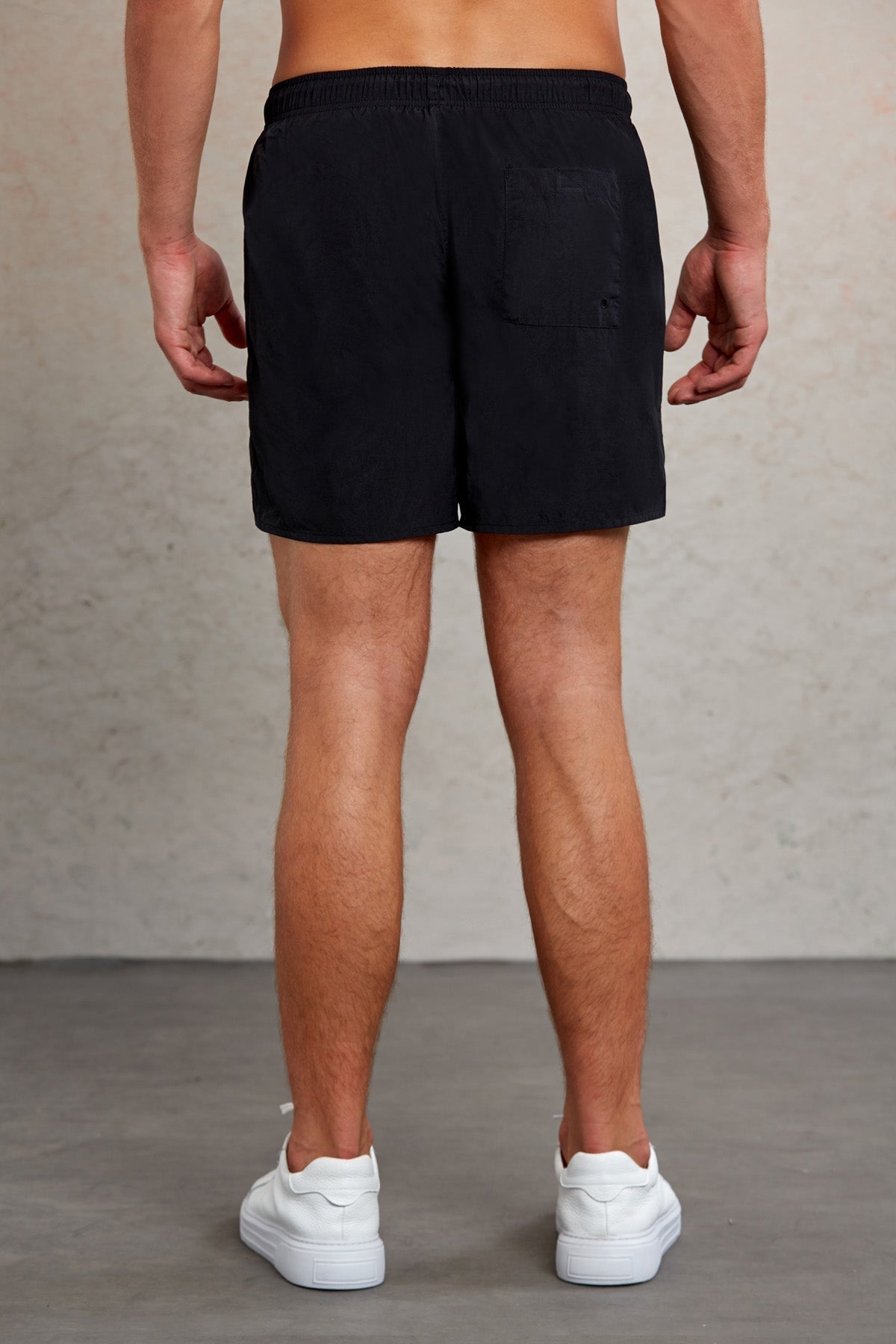 Dynamic Fit Side Pocket Quick Dry Black Swim Trunks - MIB