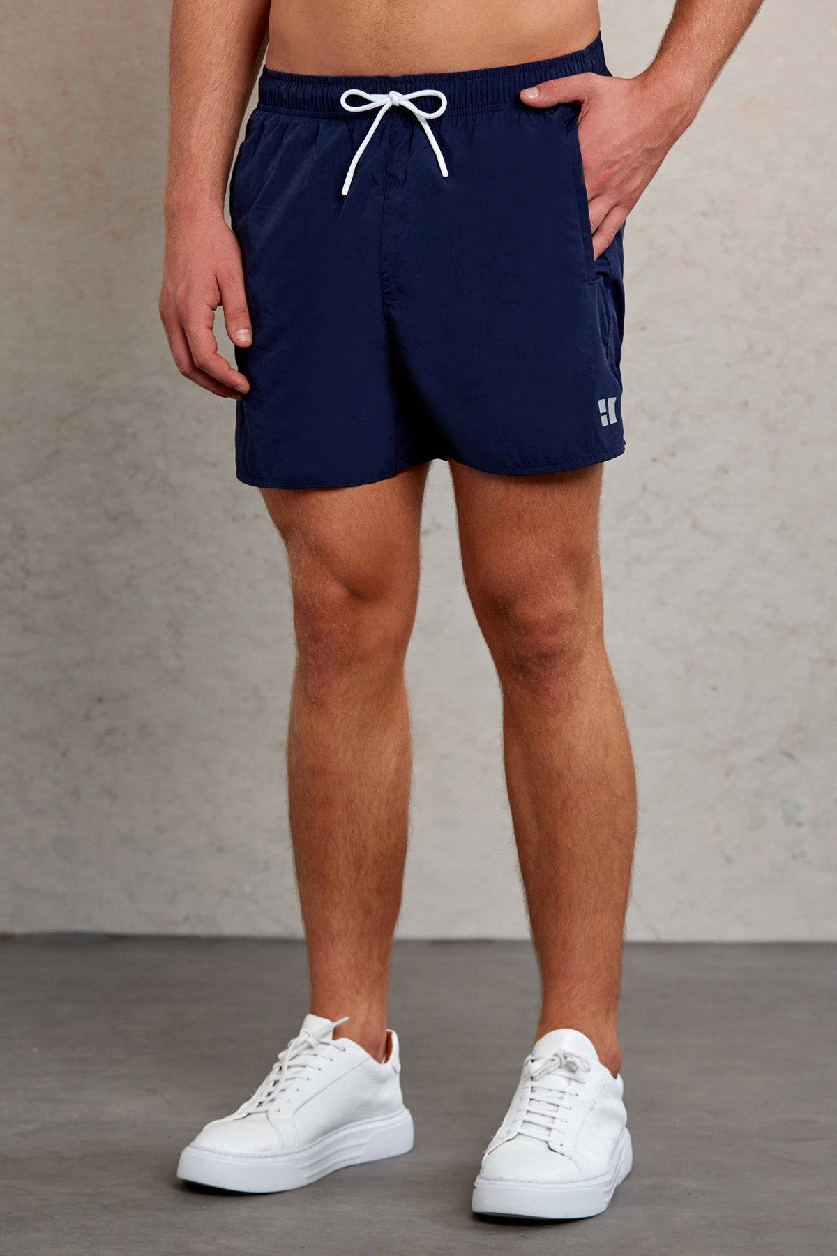 Dynamic Fit Side Pocket Quick Dry Navy Swim Trunks - MIB