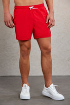 Dynamic Fit Side Pocket Quick Dry Red Swim Trunks - MIB