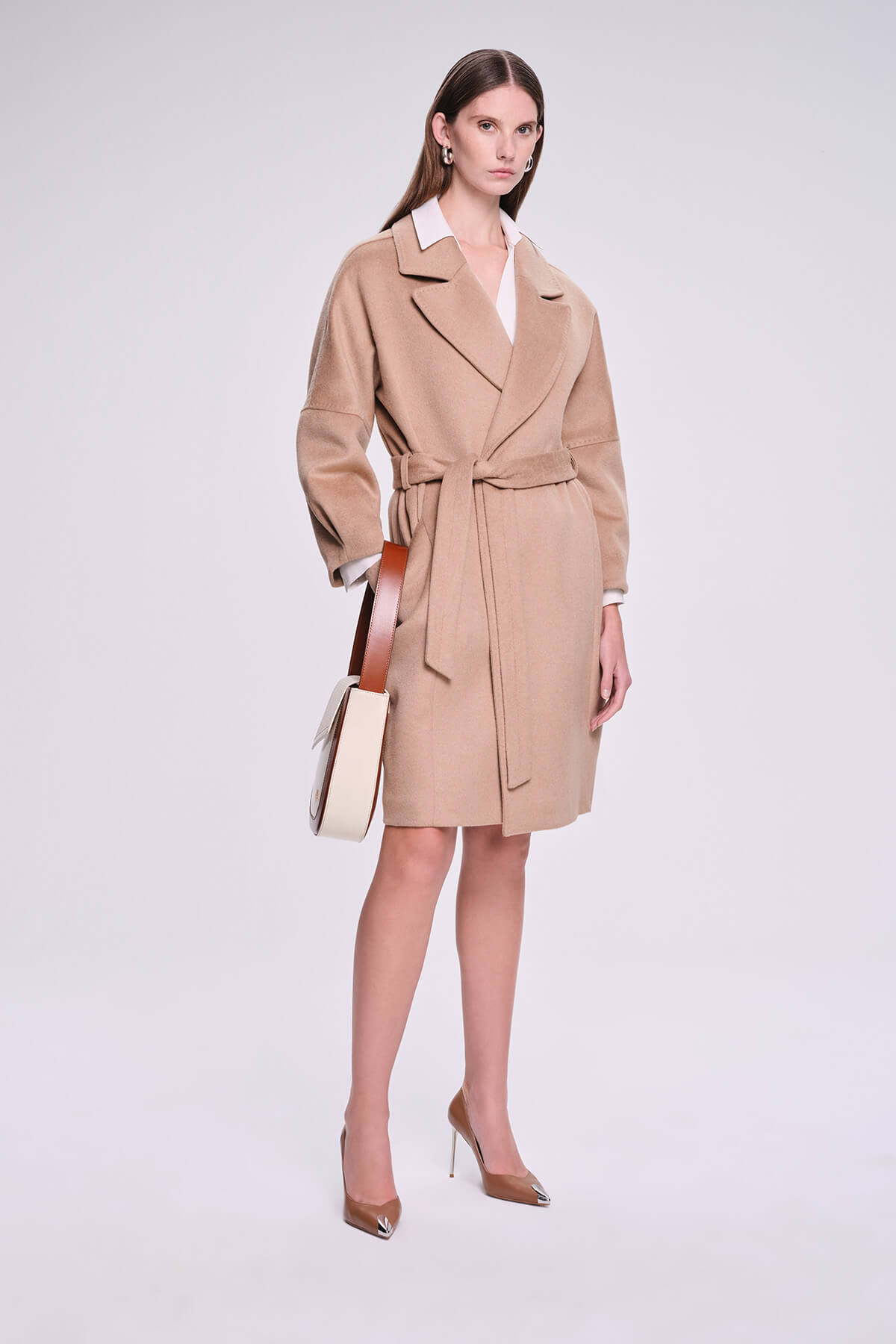 Dynamic Fit Sofia Cachet Wool Blend Camel Coat - MIB