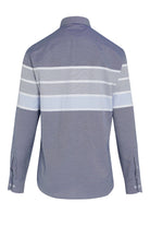 Dynamic Fit Striped Cotton Blend Navy Casual Shirt - MIB