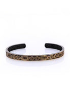 Gold-Tone Patterned Metal Cuff Bracelet - MIB