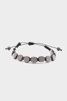 Gray Hexagonal Beads Natural Stone Bracelet - MIB