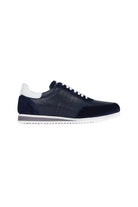 Lace-Up Leather Navy Sneakers - MIB