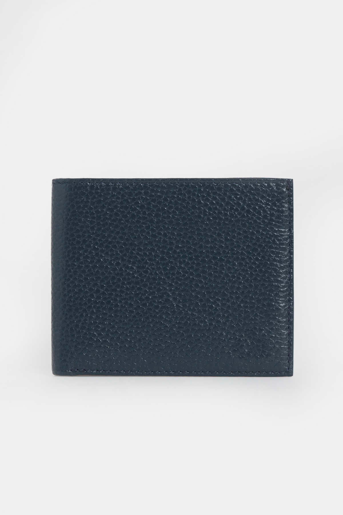 Leather Black Wallet Navy - MIB