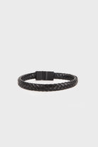 Leather Double Set Black - Gray Melange Bracelet - MIB