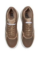 Mink Lace-Up 100% Leather Sneakers - MIB