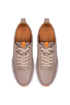 Mink Lace-Up Leather Sneakers Mink - MIB