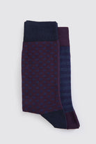 Modelled Cotton Light Navy - Light Navy Socks Light Navy