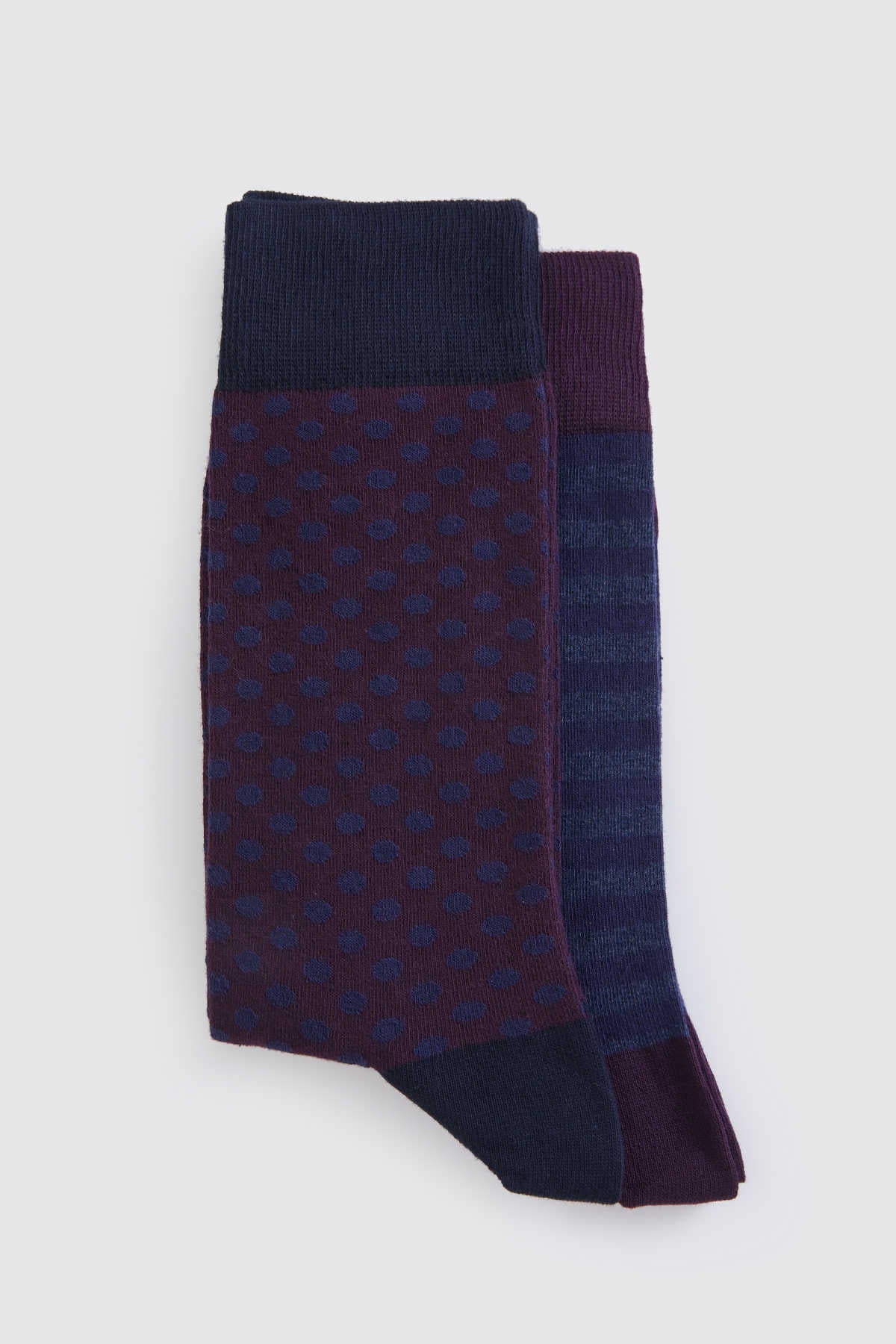 Modelled Cotton Light Navy - Light Navy Socks Light Navy