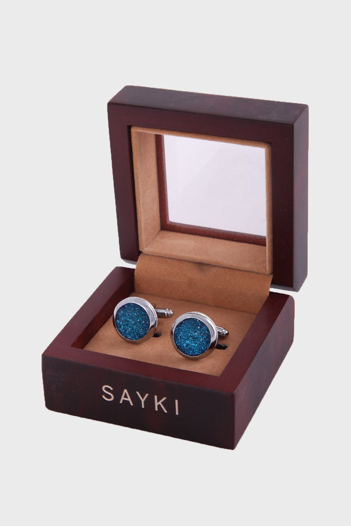 Natural Stone Cufflinks - MIB