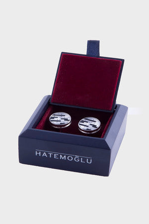 Natural Stone Cufflinks Model 16 - MIB