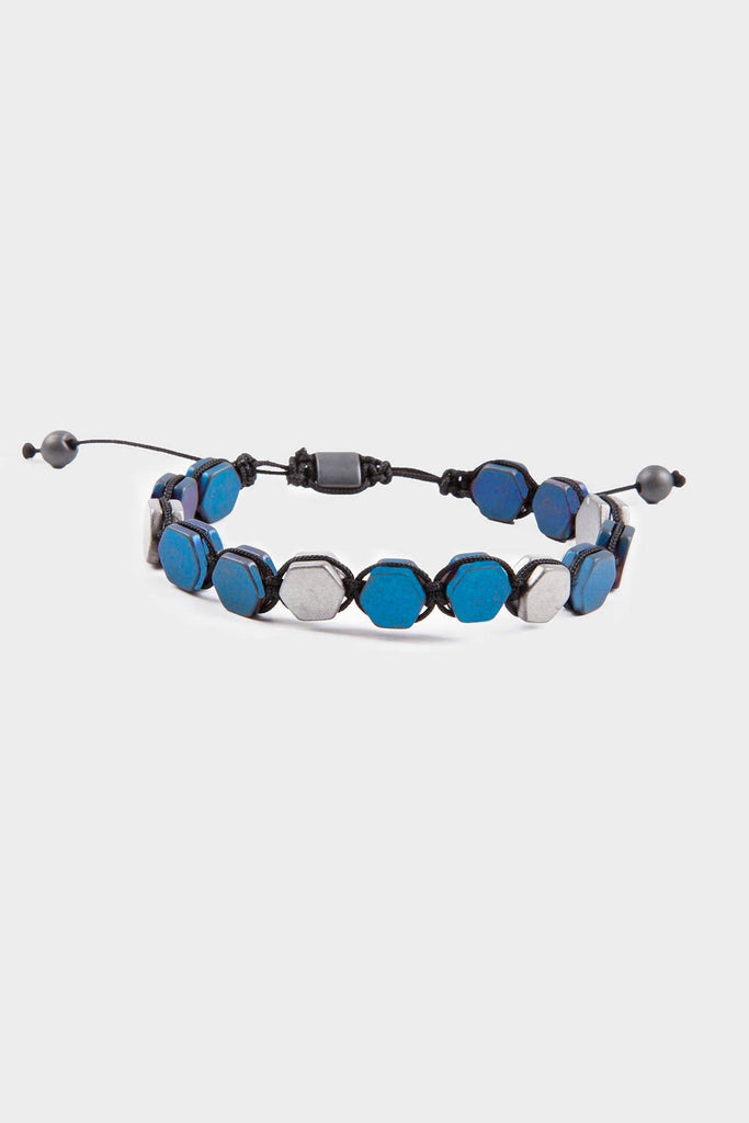 Natural Stone Gray - Dark Blue Bracelet - MIB