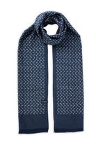 Navy - Gray Patterned Scarf - MIB