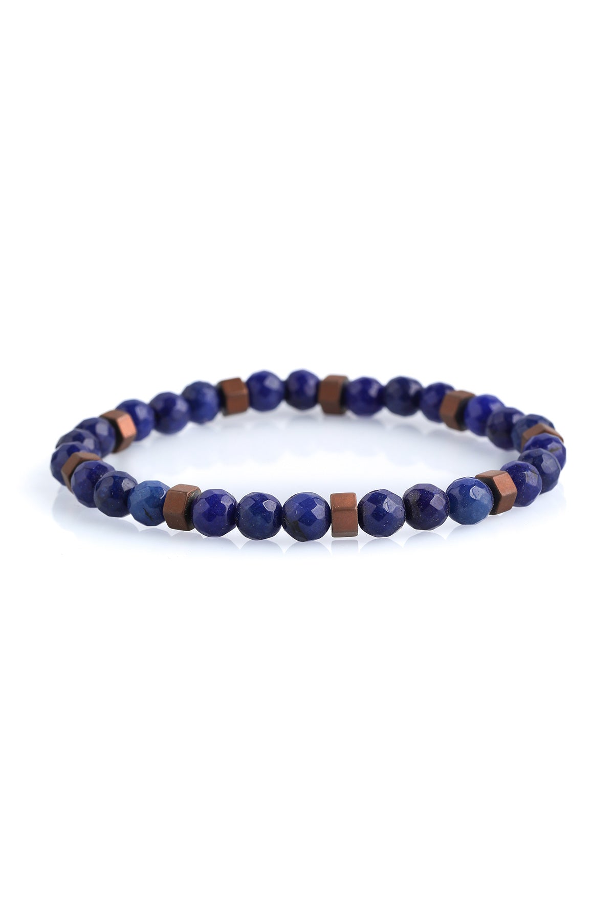 Navy Natural Stone Double Set Bracelet - MIB