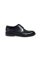 Navy Patent Leather Lace-Up Tuxedo Shoes - MIB