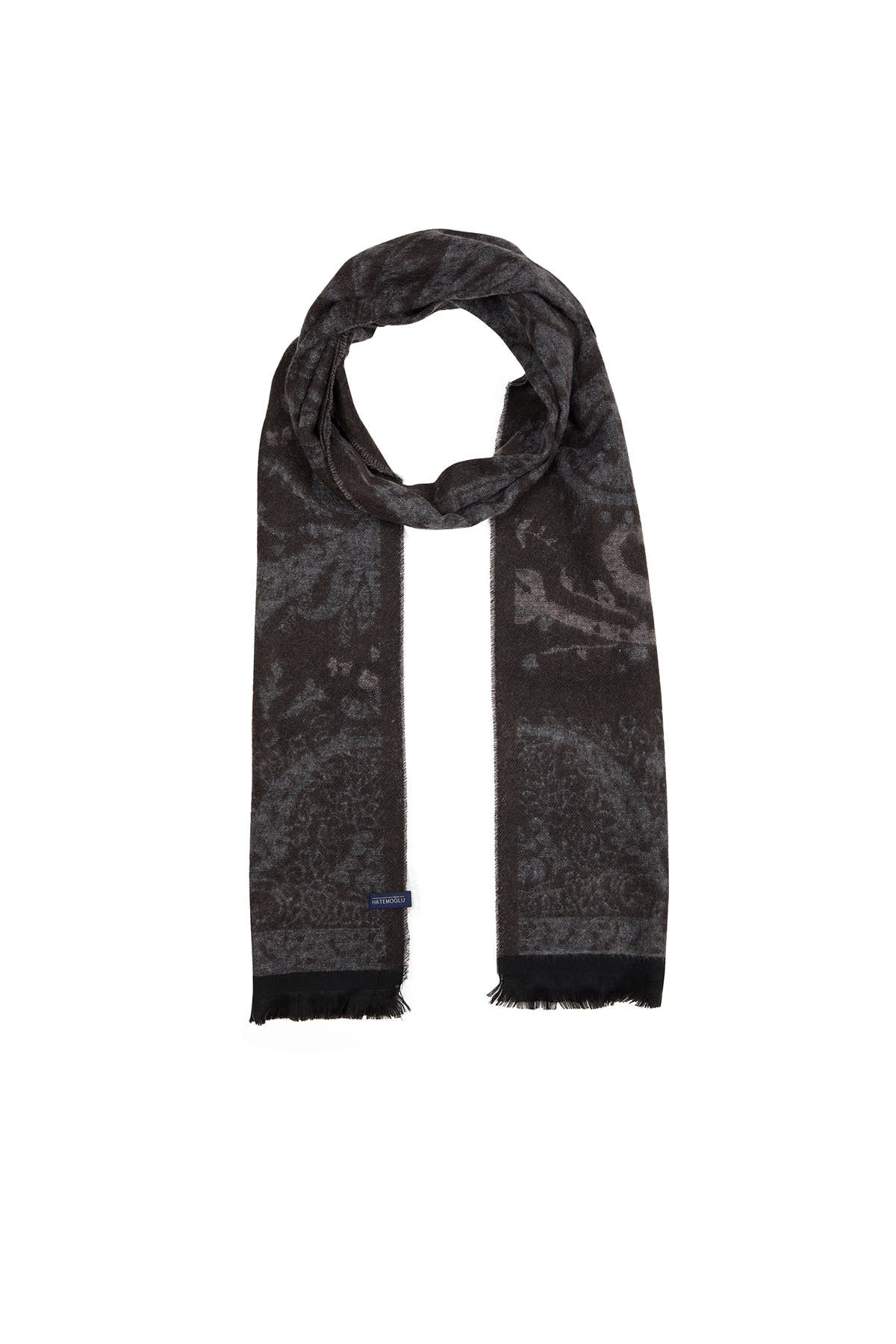 Patterned Black-Gray Scarf Black-Gray 2 - MIB