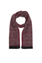 Patterned Black-Gray Scarf Burgundy-Gray 2 - MIB