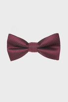 Patterned Navy Bow Tie Burgundy 9 - MIB