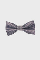 Patterned Navy Bow Tie Gray 15 - MIB