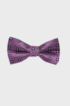 Patterned Navy Bow Tie Purple 1 - MIB