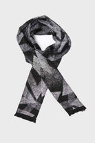 Patterned Navy - Brown Scarf Gray-Black - MIB