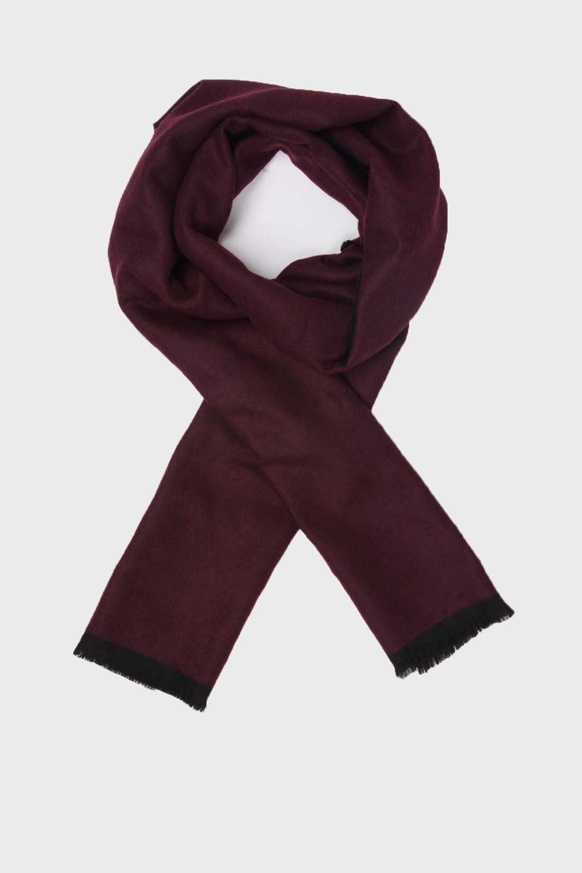 Plain Burgundy - Black Scarf Burgundy - Marinee - MIB