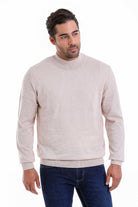 Regular Fit 100% Cotton Beige Mock Neck Sweater - MIB