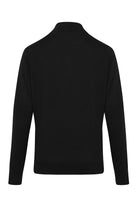 Regular Fit 100% Cotton Black Mock Neck Sweater - MIB