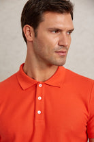 Regular Fit 100% Cotton Pomegranate Flower Polo T-Shirt