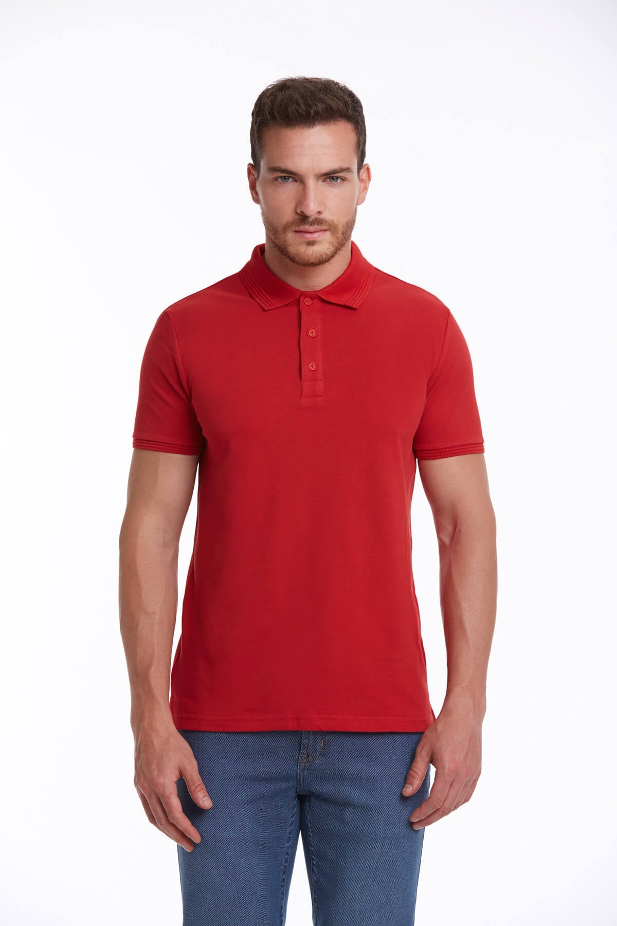 Regular Fit 100% Cotton Red Polo T-Shirt - MIB