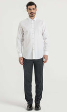 Regular Fit 100% Cotton White Dress Shirt - MIB