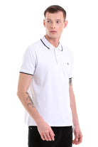 Regular Fit 100% Cotton White Polo T-Shirt - MIB