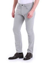 Regular Fit 5 Pocket High Waist Cotton Gray Casual Pants