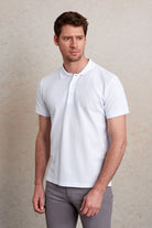 Regular Fit Basic 100% Cotton White Polo T-Shirt - MIB