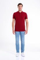 Regular Fit Basic Cotton Burgundy Polo T-Shirt - MIB