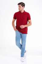 Regular Fit Basic Cotton Burgundy Polo T-Shirt - MIB