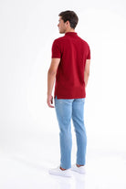 Regular Fit Basic Cotton Burgundy Polo T-Shirt - MIB