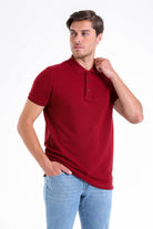 Regular Fit Basic Cotton Burgundy Polo T-Shirt - MIB