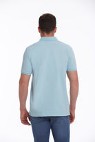 Regular Fit Basic Cotton Polo T-shirt Light. Blue - MIB