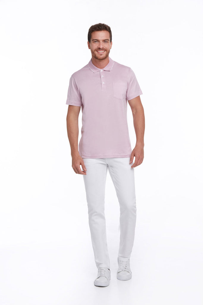 Regular Fit Basic Cotton Polo T-shirt Lilac - MIB