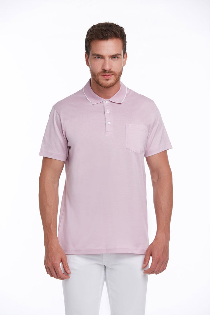 Regular Fit Basic Cotton Polo T-shirt Lilac - MIB