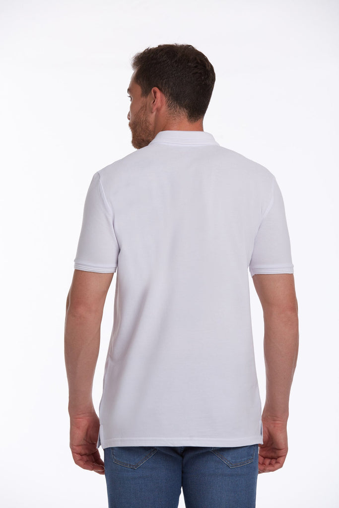 Regular Fit Basic Cotton Polo T-shirt White - MIB