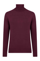 Regular Fit Basic Plain Plum Turtleneck Sweater - SAYKI