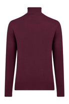 Regular Fit Basic Plain Plum Turtleneck Sweater - SAYKI