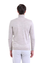 Regular Fit Beige Turtleneck Sweater - MIB