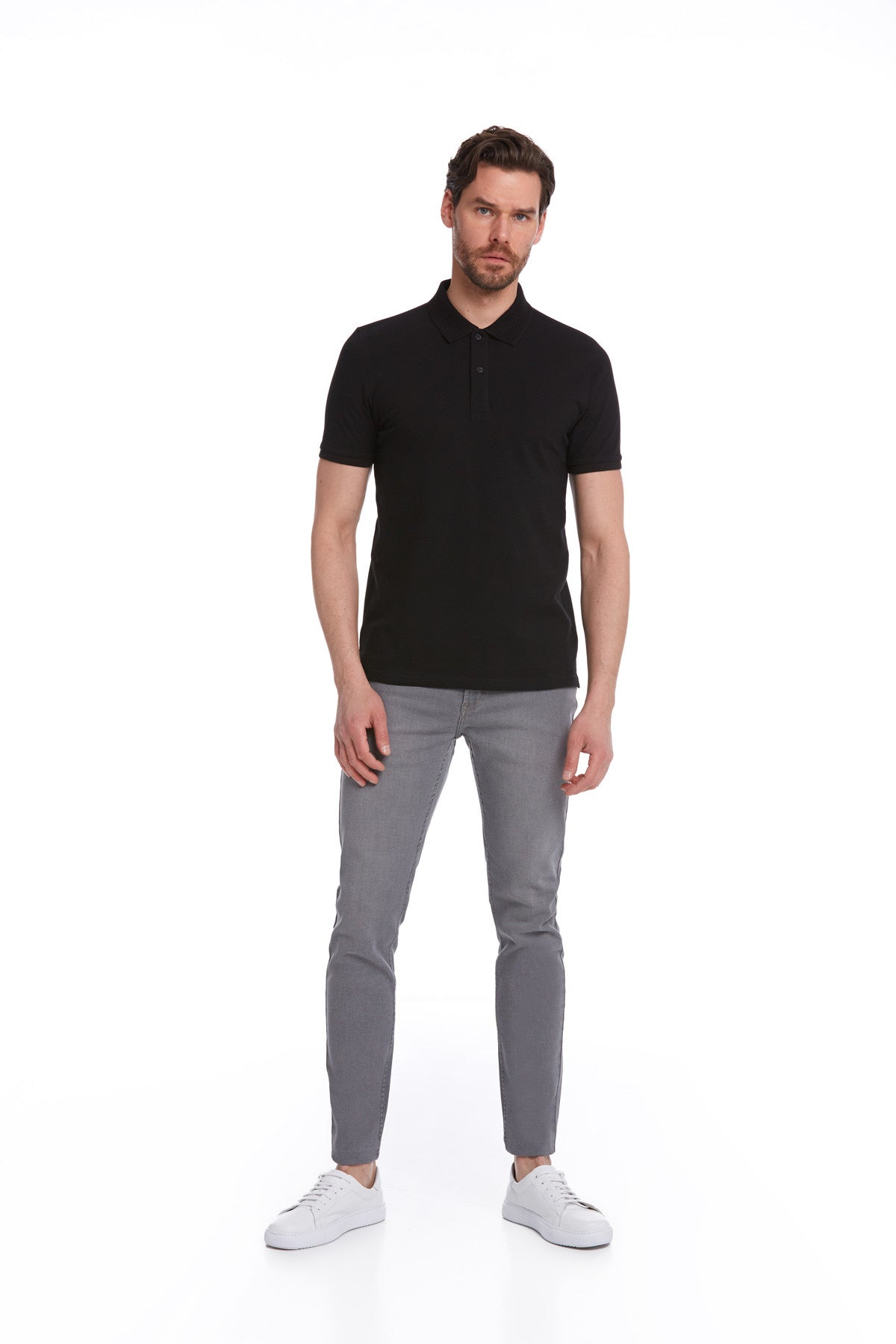 Regular Fit Black 100% Cotton Polo T-Shirt - MIB