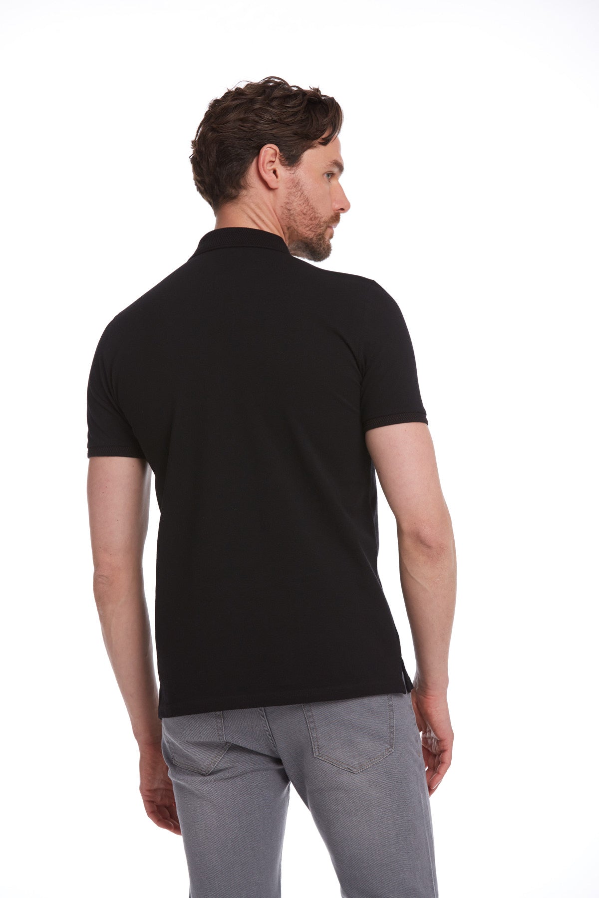 Regular Fit Black 100% Cotton Polo T-Shirt - MIB