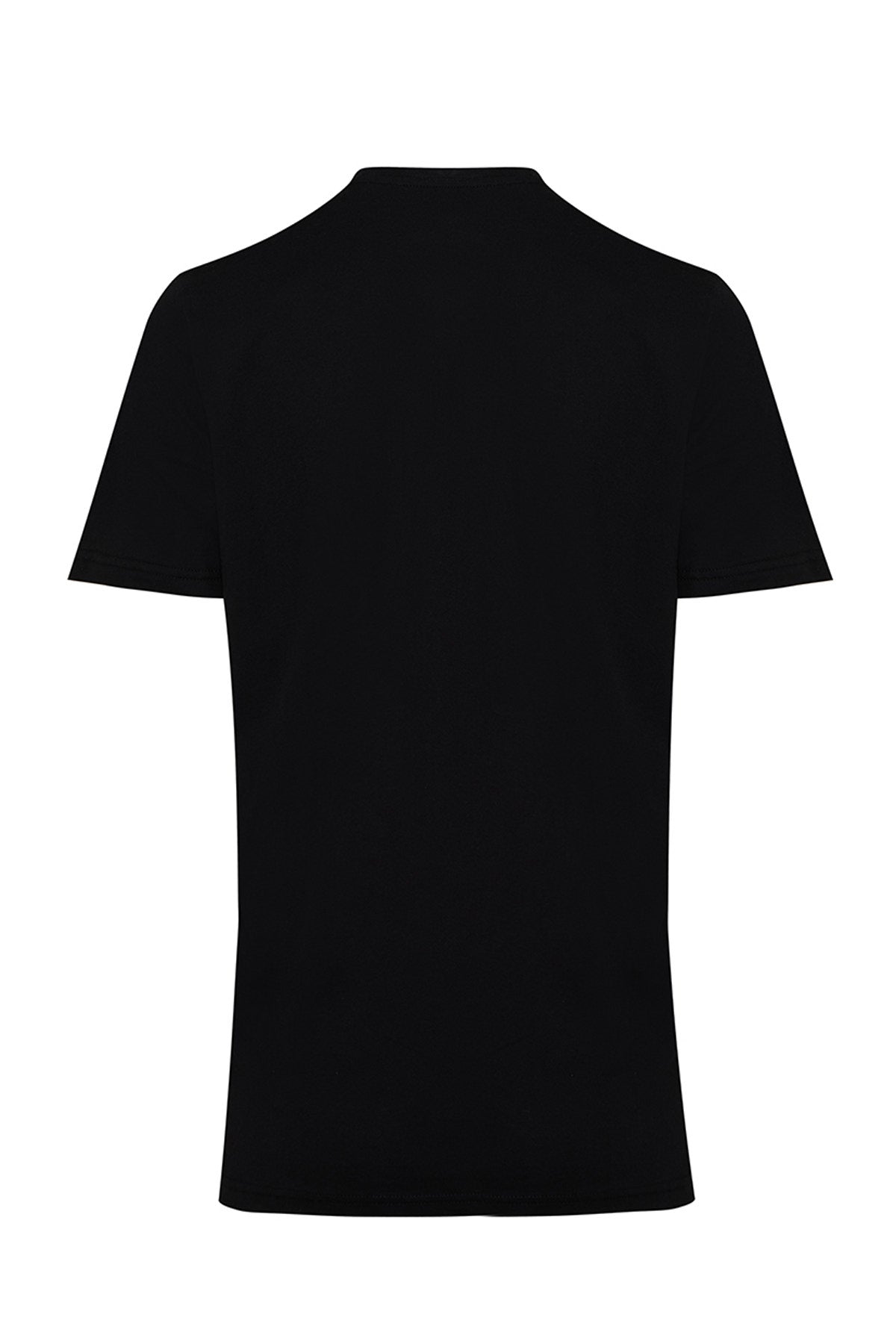 Regular Fit Black Basic Cotton Crew Neck T-Shirt - MIB